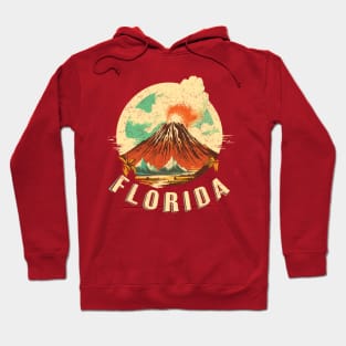 Florida Tourist Volcano Vintage Hoodie